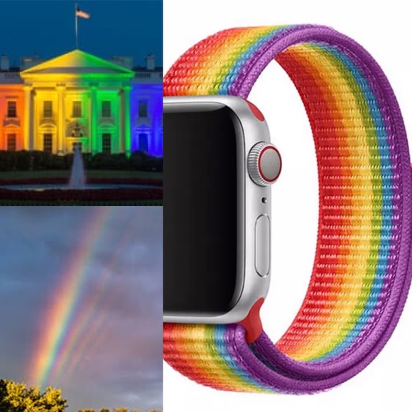 2 for $15! Soft Rainbow Apple Watch Band - Picture 1 of 6